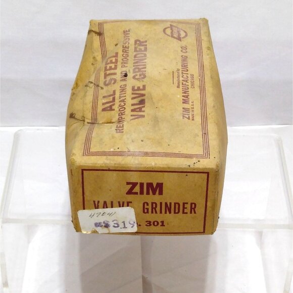 Zim All Steel Reciprocating & Progressive Valve Grinder No. 301 Original Box VTG - Picture 3 of 5